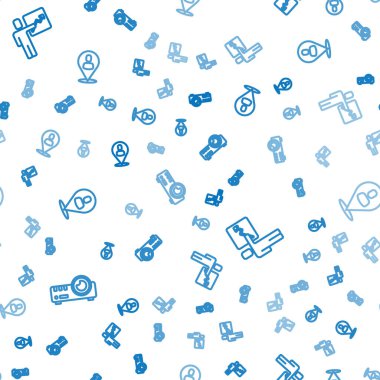 Hat projektörünü, takım liderini ve İşçi konumunu sorunsuz bir şekilde ayarla. Vektör.