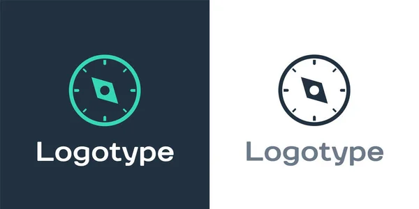 Logotype Compass 아이콘은 배경에 분리되어 상징이야 로고는 템플릿 요소를 디자인 — 스톡 벡터