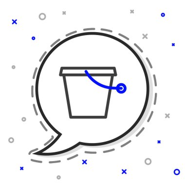 Satır Kovası simgesi beyaz arkaplanda izole edildi. Renkli taslak konsepti. Vektör İllüstrasyonu.