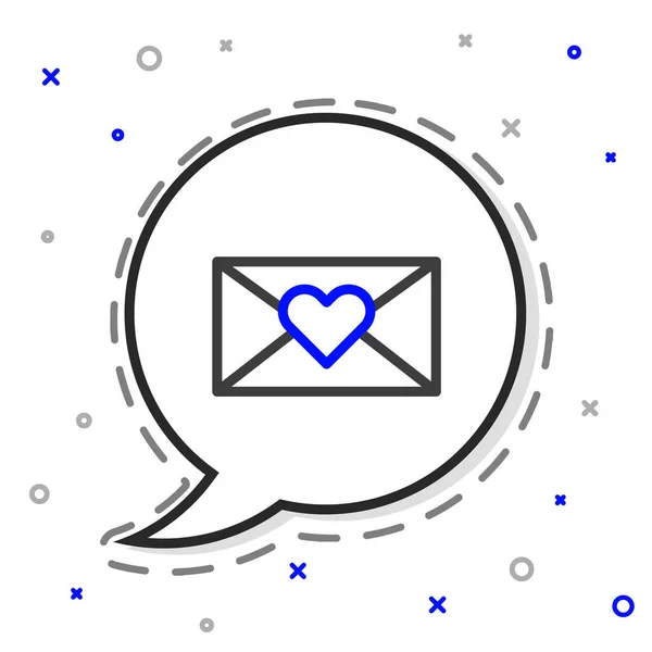 Briefumschlag Mit Valentinsherz Symbol Isoliert Auf Weißem Hintergrund Botschaft Liebe — Stockvektor