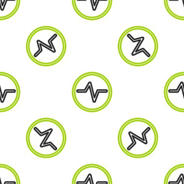 Line Electric devre şeması simgesi beyaz arkaplanda izole edilmiş pürüzsüz desen. Devre kartı. Vektör İllüstrasyonu.