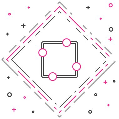 Hat Elektrik devre şeması simgesi beyaz arkaplanda izole edildi. Devre kartı. Renkli taslak konsepti. Vektör İllüstrasyonu.