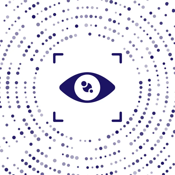 Εικόνα Σάρωσης Μπλε Μάτι Απομονώνεται Λευκό Φόντο Σάρωση Ματιού Σύμβολο — Διανυσματικό Αρχείο