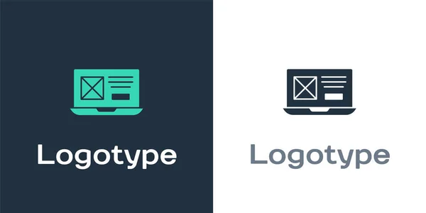 Logotype Design Icon Isolated White Background Logo Design Template Element — Stock Vector