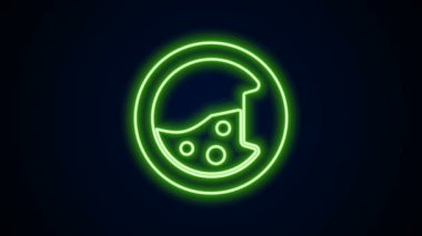 Parlayan neon hattı yıkama ikonu siyah arkaplanda izole edildi. Çamaşır makinesi simgesi. Çamaşır makinesi, çamaşır makinesi. Ev aletleri sembolü. 4K Video hareketli grafik canlandırması