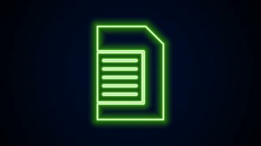 Siyah arkaplanda izole edilmiş otomatik çamaşır makinesi simgesi için parlak neon çizgisi deterjanı. 4K Video hareketli grafik canlandırması