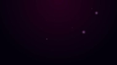 Parlayan neon hattı Mutfak Et öğütücüsü simgesi siyah arkaplanda izole edildi. 4K Video hareketli grafik canlandırması