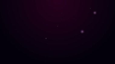 Saç spreyi, deodorant, terleme önleyici ikon için siyah arka planda parlayan neon hattı spreyi. 4K Video hareketli grafik canlandırması