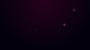 Parlayan neon çizgisi kremi ya da losyon kozmetik tüp ikonu siyah arkaplanda izole edilmiş. Kadınlar için vücut bakım ürünleri. 4K Video hareketli grafik canlandırması