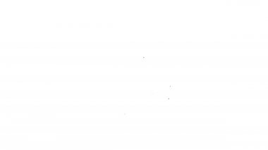 Siyah çizgi Bulut teknolojisi veri transferi ve depolama simgesi beyaz arka planda izole edildi. Ayarlama, servis, ayar, bakım, onarım, onarım. 4K Video hareketli grafik canlandırması