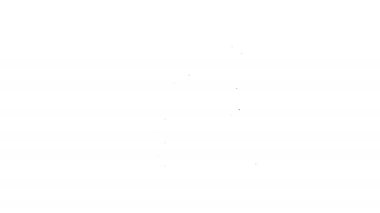 Beyaz arkaplanda siyah çizgi ağ bulut bağlantısı simgesi izole edildi. Sosyal teknoloji. Bulut hesaplama konsepti. 4K Video hareketli grafik canlandırması