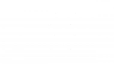 Siyah çizgi veri akışı simgesi beyaz arkaplanda izole edildi. 4K Video hareketli grafik canlandırması