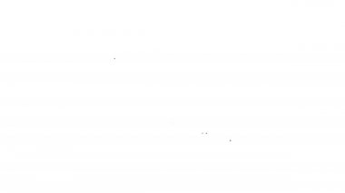 Siyah çizgi dosya kayıp simgesi beyaz arkaplanda izole edildi. 4K Video hareketli grafik canlandırması