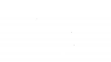 Siyah çizgi Tarayıcı dosya simgesi beyaz arkaplanda izole edildi. 4K Video hareketli grafik canlandırması