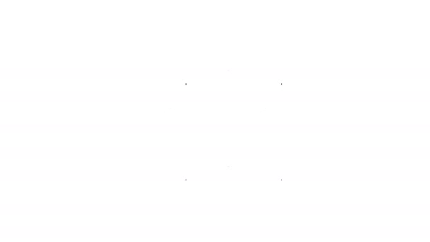 Schwarze Linie Hierarchie Organogrammdiagramm Infografik Symbol isoliert auf weißem Hintergrund. Grafische Elemente der Unternehmensstruktur. 4K Video Motion Grafik Animation — Stockvideo