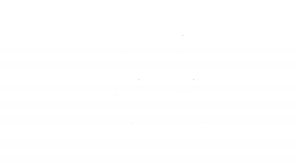 Línea negra Jerarquía de negocios organograma gráfico infografías icono aislado sobre fondo blanco. Estructura organizativa corporativa elementos gráficos. Animación gráfica de vídeo 4K — Vídeos de Stock