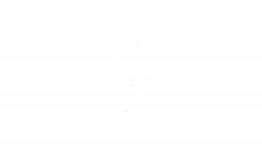 Siyah çizgi Bulut teknolojisi veri transferi ve depolama simgesi beyaz arka planda izole edildi. 4K Video hareketli grafik canlandırması