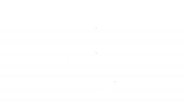 Siyah çizgi sunucusu, Data, Web sunucu simgesi beyaz arkaplanda izole edildi. 4K Video hareketli grafik canlandırması