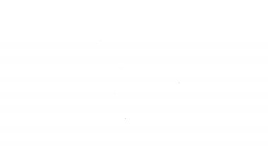 Siyah çizgi filtresi ayarı simgesi beyaz arkaplanda izole edildi. 4K Video hareketli grafik canlandırması