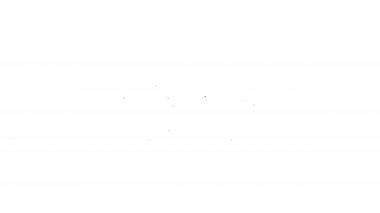 Siyah çizgi off road car ikonu beyaz arka planda izole edildi. Cip işareti. 4K Video hareketli grafik canlandırması