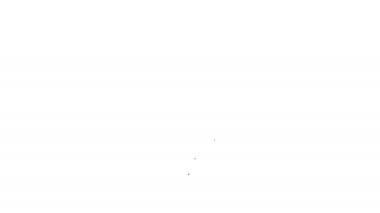 Siyah çizgi pusula simgesi beyaz arkaplanda izole edildi. Rüzgâr yön bulma sembolü. Rüzgar gül işareti. 4K Video hareketli grafik canlandırması