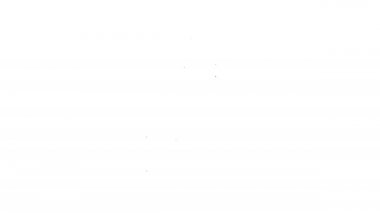 Siyah çizgi Çaydanlık simgesi beyaz arkaplanda izole edildi. 4K Video hareketli grafik canlandırması