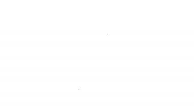 Siyah çizgi Grater simgesi beyaz arkaplanda izole edildi. Mutfak sembolü. Mutfak aletleri. Çatal bıçak seti. 4K Video hareketli grafik canlandırması