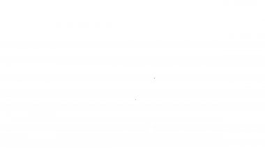 Siyah çizgi mutfak zamanlayıcısı simgesi beyaz arkaplanda izole edildi. Yumurta zamanlayıcısı. Mutfak aletleri. 4K Video hareketli grafik canlandırması