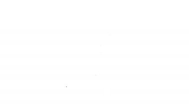 Siyah çizgi elektrik karıştırıcı simgesi beyaz arkaplanda izole edildi. Mutfak blenderi. 4K Video hareketli grafik canlandırması