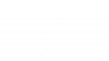 Beyaz arkaplanda siyah çizgi tuzu simgesi izole edildi. Yemek pişirme baharatları. 4K Video hareketli grafik canlandırması