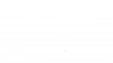 Siyah çizgi polis av tüfeği ikonu beyaz arka planda izole edildi. Av tüfeği. 4K Video hareketli grafik canlandırması