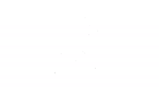 Černá čára Hunter ikona izolované na bílém pozadí. Grafická animace pohybu videa 4K — Stock video