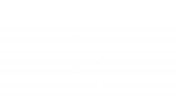 Línea negra Icono de pimienta aislado sobre fondo blanco. Cocinar especias. Animación gráfica de vídeo 4K — Vídeos de Stock