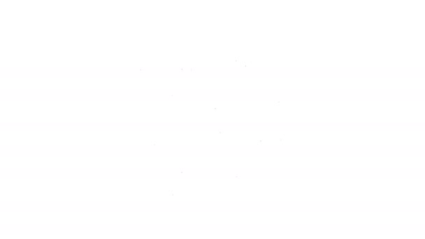 Černá čára Ikona odrážky izolované na bílém pozadí. Grafická animace pohybu videa 4K — Stock video