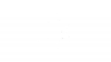 Siyah çizgi şerifi Hexagram simgesi beyaz arka planda izole edildi. Polis rozeti ikonu. 4K Video hareketli grafik canlandırması