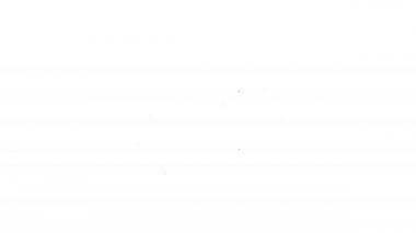 Siyah çizgi Flasher siren simgesi beyaz arkaplanda izole edildi. Acil durum sireni. 4K Video hareketli grafik canlandırması