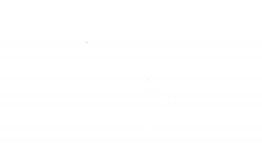 Siyah çizgi polis kauçuk çubuk simgesi beyaz arka planda izole edildi. Kauçuk copu. Polis yarasası. Polis ekipmanları. 4K Video hareketli grafik canlandırması