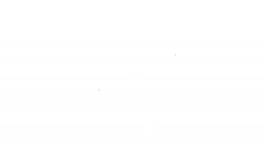 Beyaz arka planda 90 derecenin altında siyah çizgi yıkama ikonu izole edildi. Sıcaklık temizleme. 4K Video hareketli grafik animasyonu