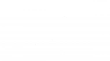 Siyah çizgi elektrikli süpürge ikonu beyaz arkaplanda izole edildi. 4K Video hareketli grafik canlandırması