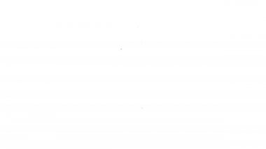 Çamaşır deterjanı, çamaşır suyu, bulaşık deterjanı ya da beyaz arka planda izole edilmiş başka bir temizlik maddesi ikonu için siyah çizgi plastik şişe. 4K Video hareketli grafik canlandırması