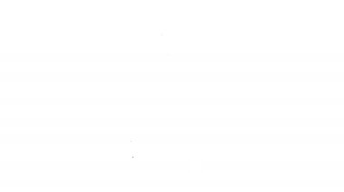 Çamaşır deterjanı, çamaşır suyu, bulaşık deterjanı ya da beyaz arka planda izole edilmiş başka bir temizlik maddesi ikonu için siyah çizgi plastik şişe. 4K Video hareketli grafik canlandırması