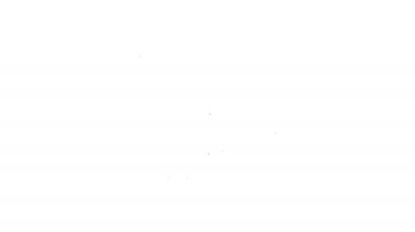 Beyaz arka planda siyah çizgi kremi ya da losyon kozmetik tüp ikonu izole edilmiş. Kadınlar için vücut bakım ürünleri. 4K Video hareketli grafik canlandırması