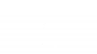 Siyah çizgi ruj simgesi beyaz arkaplanda izole edildi. 8 Mart. Uluslararası Mutlu Kadınlar Günü. 4K Video hareketli grafik canlandırması