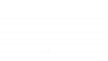 Beyaz arka planda izole edilmiş siyah çizgi şampuan ikonu. 4K Video hareketli grafik canlandırması