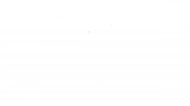 Beyaz arka planda siyah çizgi kremi ya da losyon kozmetik tüp ikonu izole edilmiş. Kadınlar için vücut bakım ürünleri. 4K Video hareketli grafik canlandırması