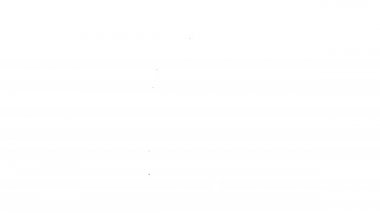 Siyah çizgi anti-terletici deodorant rulo ikonu beyaz arkaplanda izole edildi. Vücut hijyeni için kozmetik. 4K Video hareketli grafik canlandırması