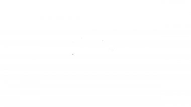 Beyaz arkaplanda siyah çizgi parfüm ikonu izole edildi. 4K Video hareketli grafik canlandırması