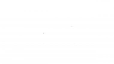 Siyah çizgi kanepe simgesi beyaz arkaplanda izole edildi. 4K Video hareketli grafik canlandırması