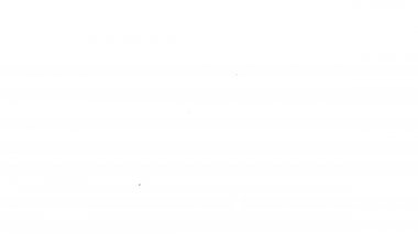 Seyahat simgesi için siyah bavul beyaz arkaplanda izole edildi. Seyahat bagaj tabelası. Seyahat bagaj ikonu. 4K Video hareketli grafik canlandırması