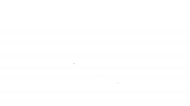 Siyah çizgi Beş yıldızlı müşteri ürün değerlendirme simgesi beyaz arkaplanda izole edildi. Favori, en iyi derecelendirme, ödül sembolü. 4K Video hareketli grafik canlandırması